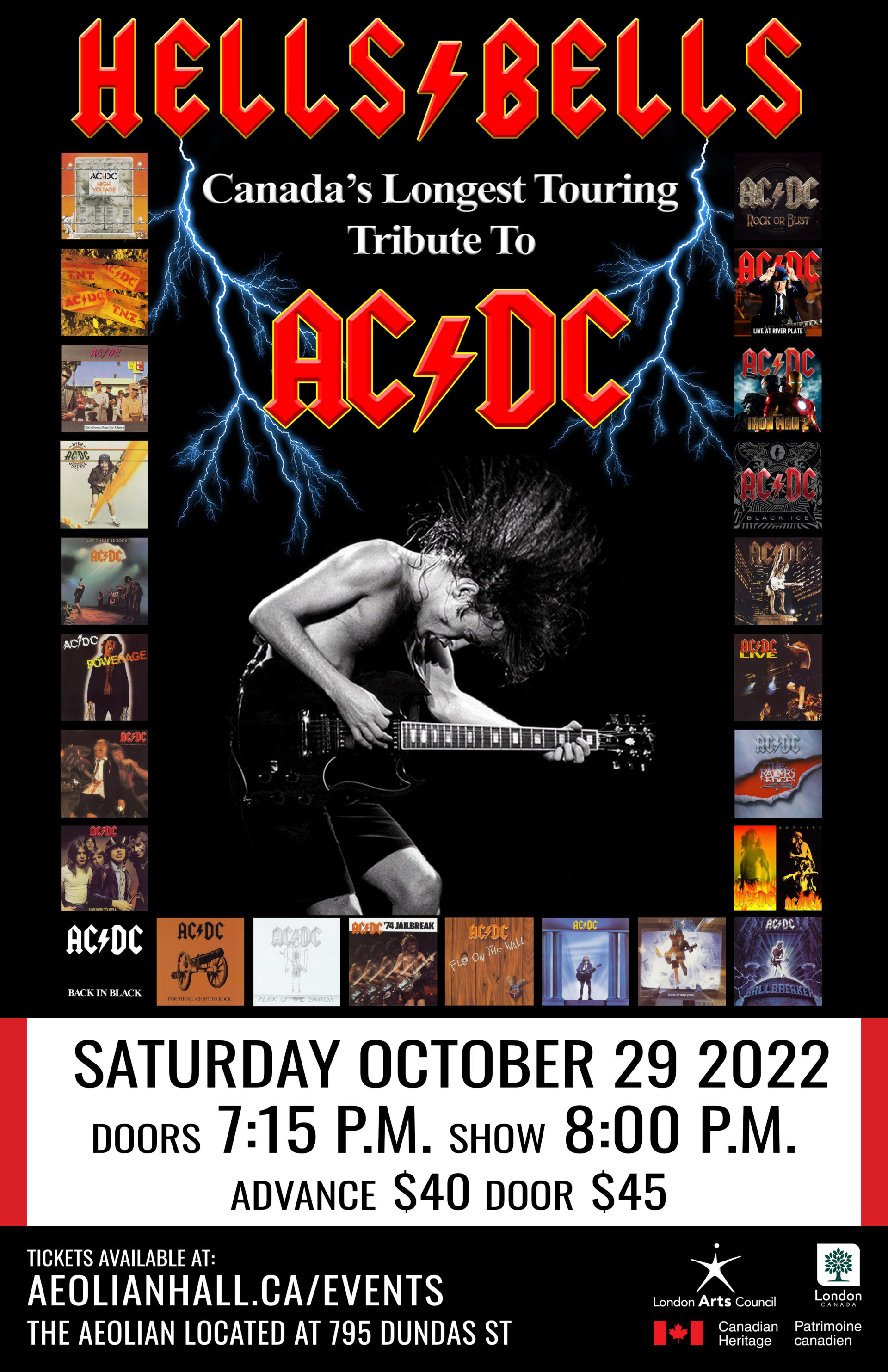 Hells Bells: Canada’s Longest Touring Tribute to AC/DC – The Aeolian Hall